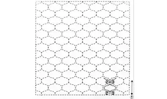 Coupon tissu Sashiko 33 x 66 cm