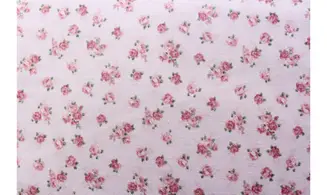 Tissu mini roses fond rose pale