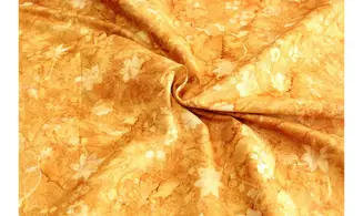 Batik ocre fleurs printemps