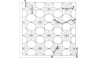 Coupon tissu Sashiko 33 x 66 cm