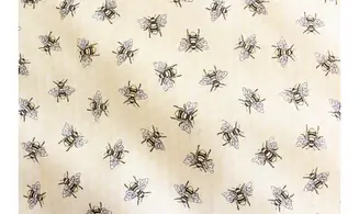 Tissu abeilles sur alvéoles