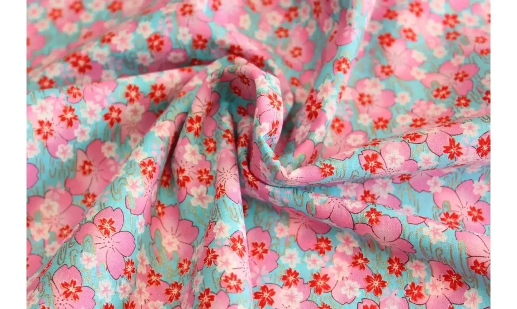 Tissu japonais Naka petites fleurs