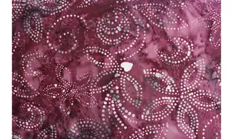 Batik violet volutes pointillismes