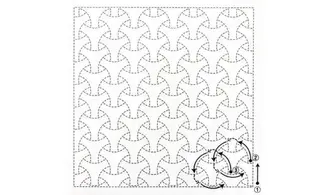 Coupon tissu Sashiko 33 x 66 cm