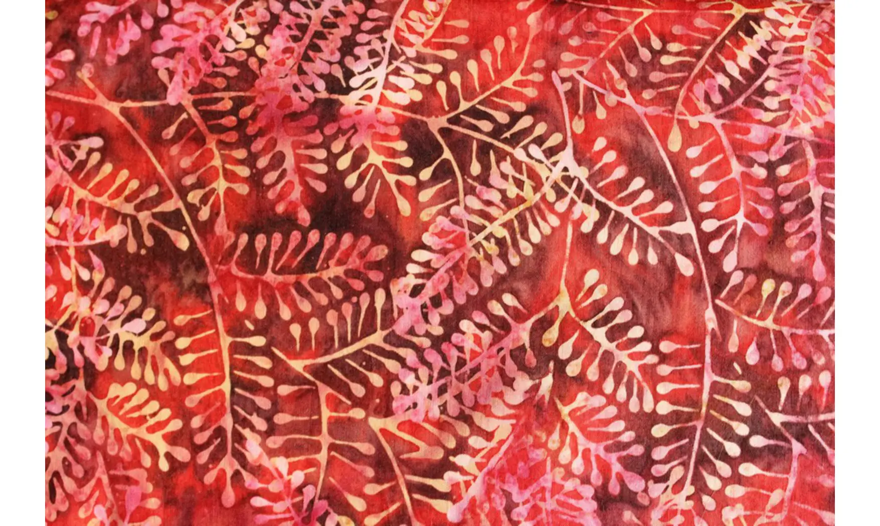 Batik rouge feu ramages