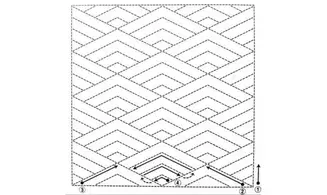 Coupon tissu Sashiko 33 x 66 cm