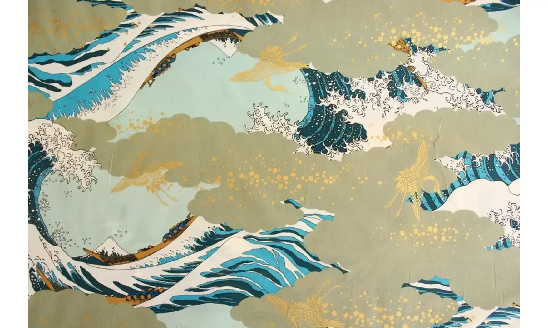 Tissu japonais Naka vagues