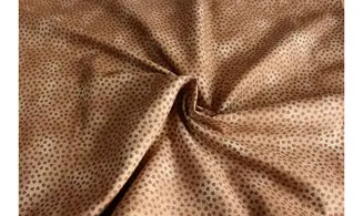 Tissu mini coeurs marron