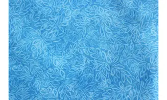 Tissu bleu ciel feuillages