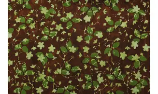 Batik marron feuilles vertes