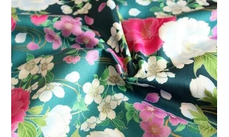 Tissu grandes fleurs japonaises