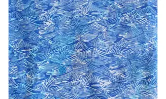 Batik vagues bleues