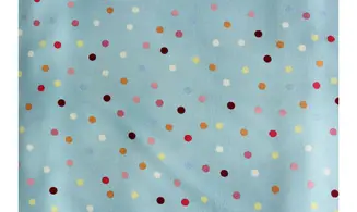Tissus bleu pois multi