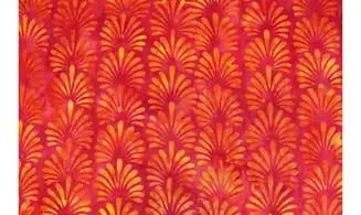 Batik rose palmiers oranges