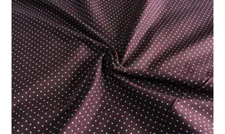 Tissu bordeaux pois bleu clair