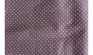 Tissu violet pâle pois blancs