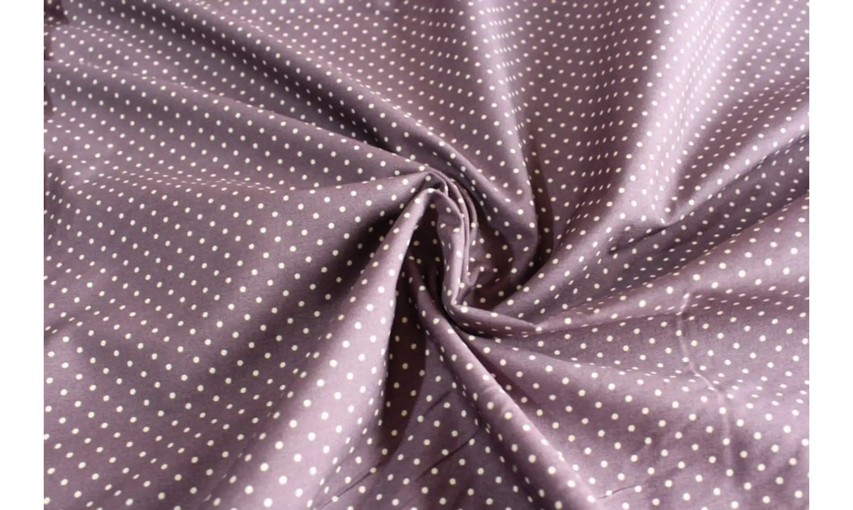 Tissu violet pâle pois blancs
