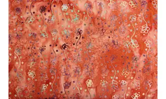 Batik orangé imprimés bleus