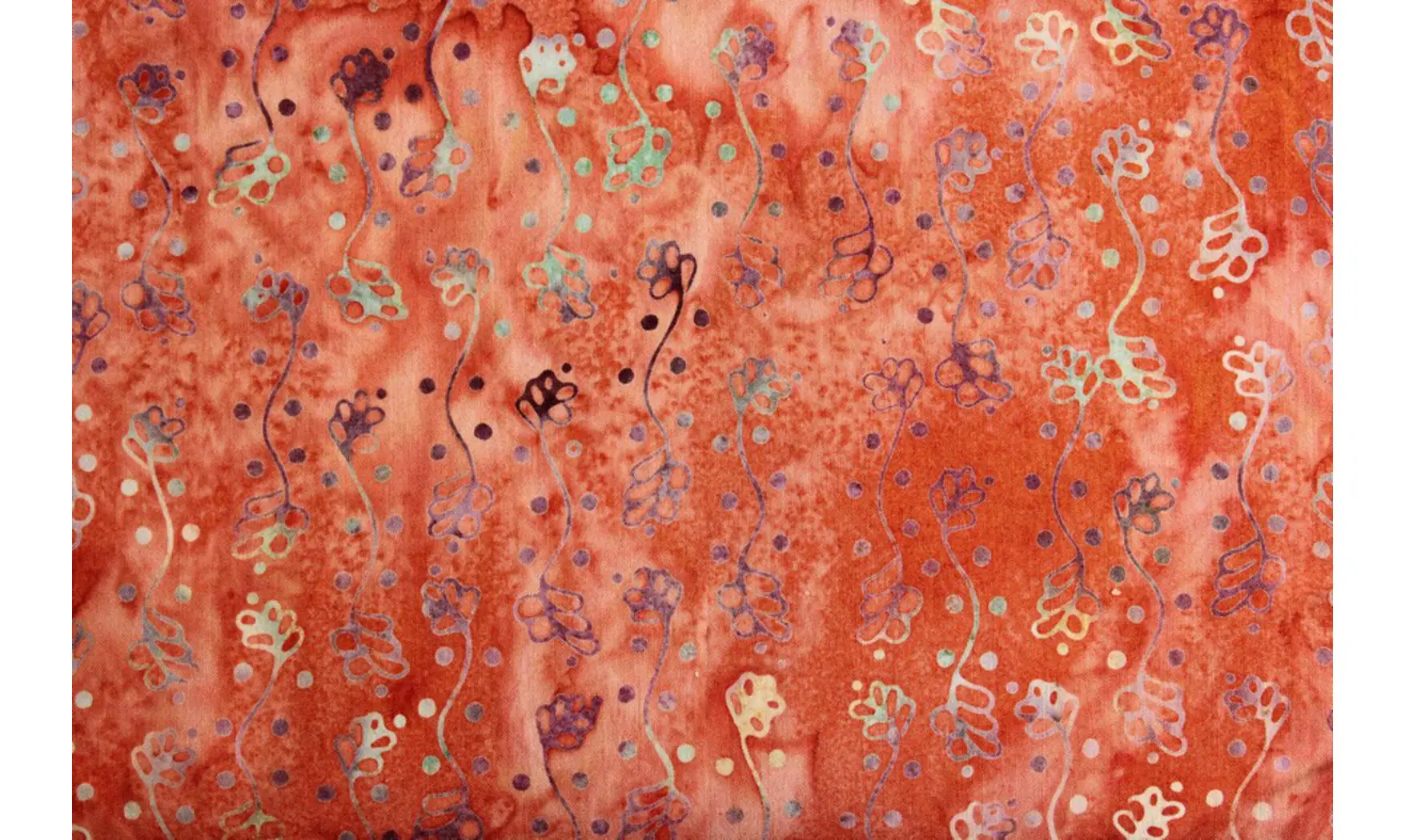 Batik orangé imprimés bleus