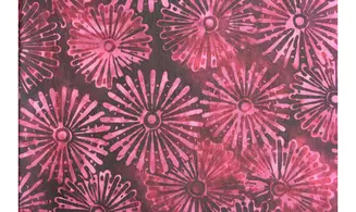 Batik violet foncé fleurs design