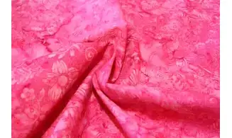 Batik rose fleurs des champs