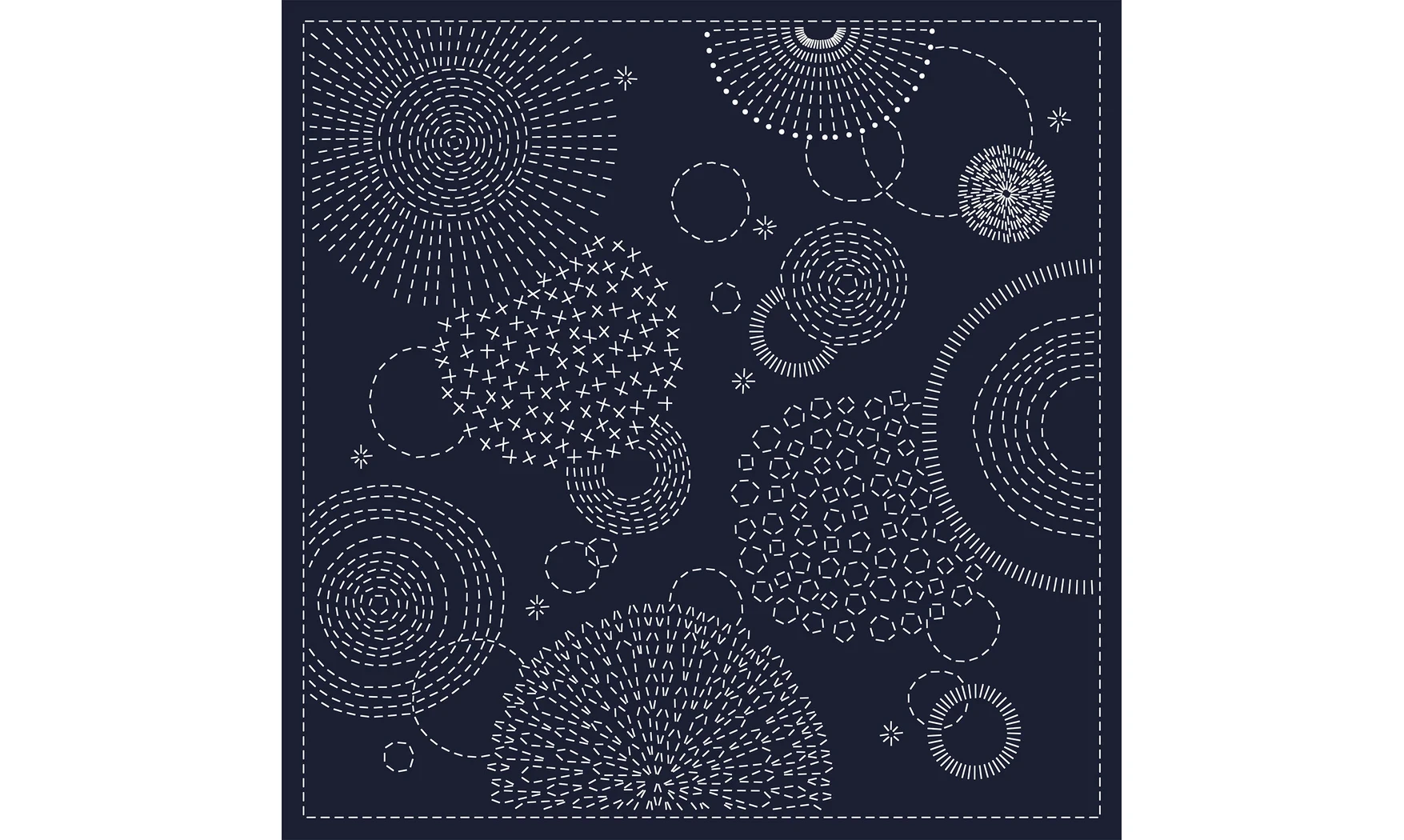 Coupon tissu Sashiko 33 x 66 cm Fujita