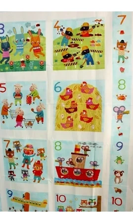 Panneau Je compte les animaux