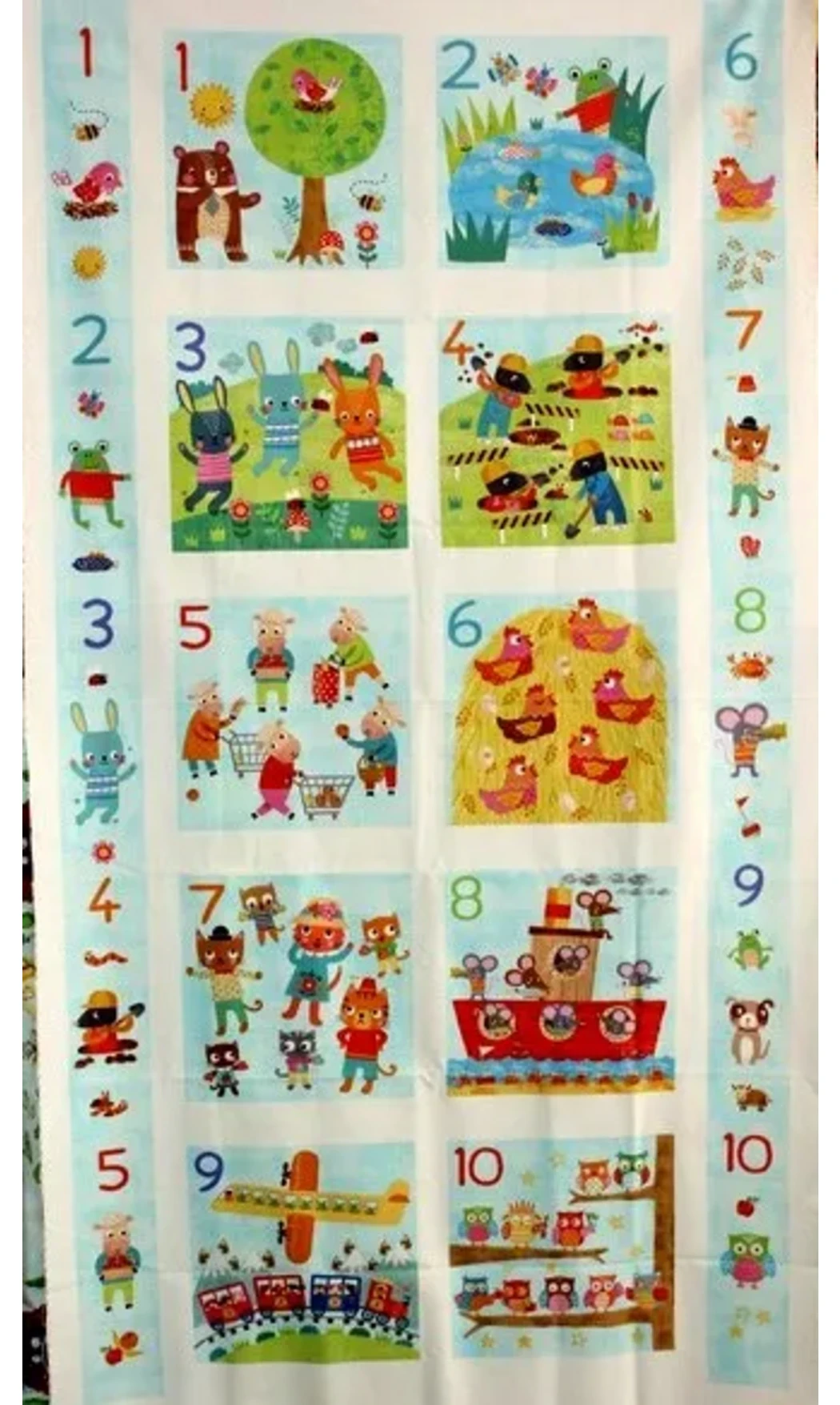 Panneau Je compte les animaux