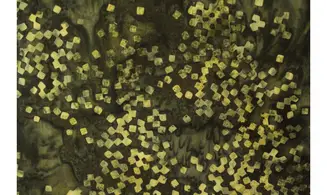 Batik vert sombre cubes