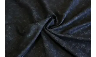 Tissu noir feuillages