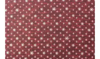 Tissu bordeaux étoiles argent