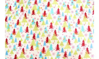 Tissu sapin Noël fantaisie