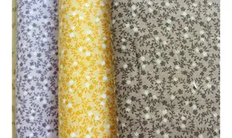 Tissu Lecien marron fleurettes