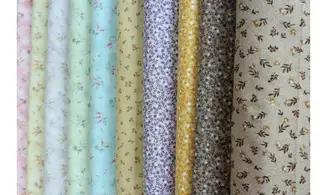 Tissu Lecien marron fleurettes