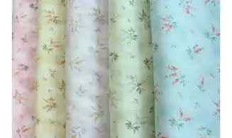 Tissu Lecien rose bouquets