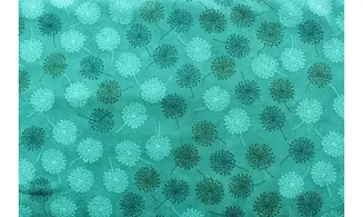 Tissu vert d'eau pissenlits