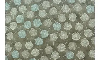 Tissu marron pissenlits