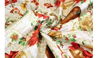 Tissu Noël musical