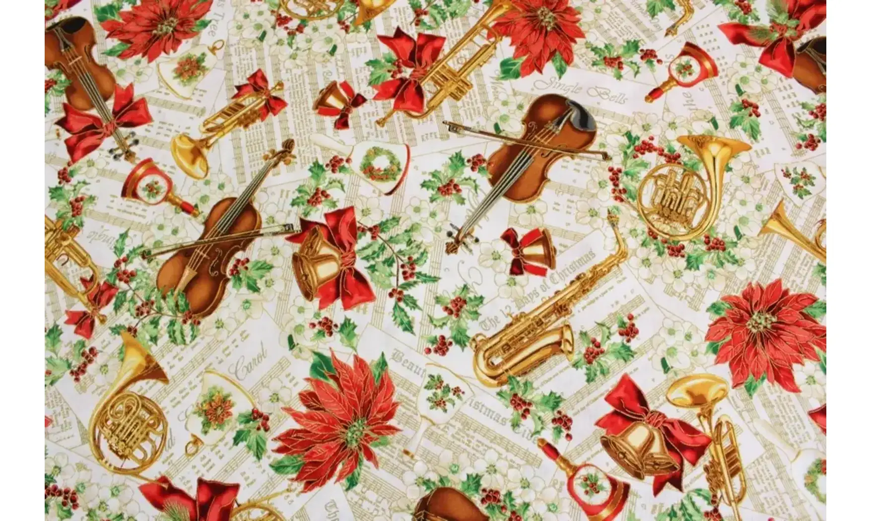 Tissu Noël musical
