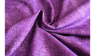 Tissu violet petits feuillages
