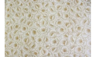 Tissu coquelicots dorés