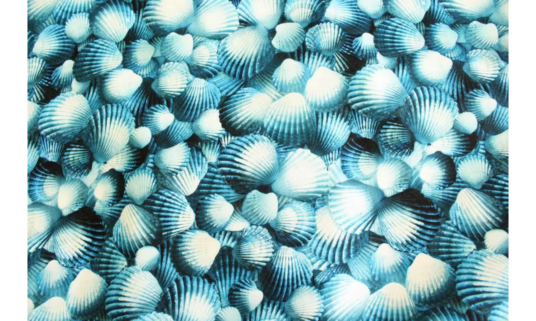 Tissu bleu coquillages