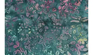 Batik vert libellulles