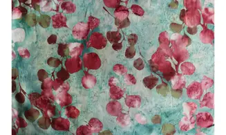 Batik vert d'eau grains violet