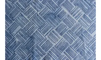 Batik bleu gris carrés design