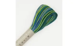 Fil Sashiko multi vert bleu 20m