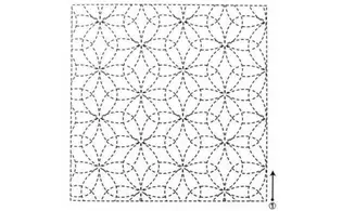 Coupon tissu Sashiko 33 x 66 cm