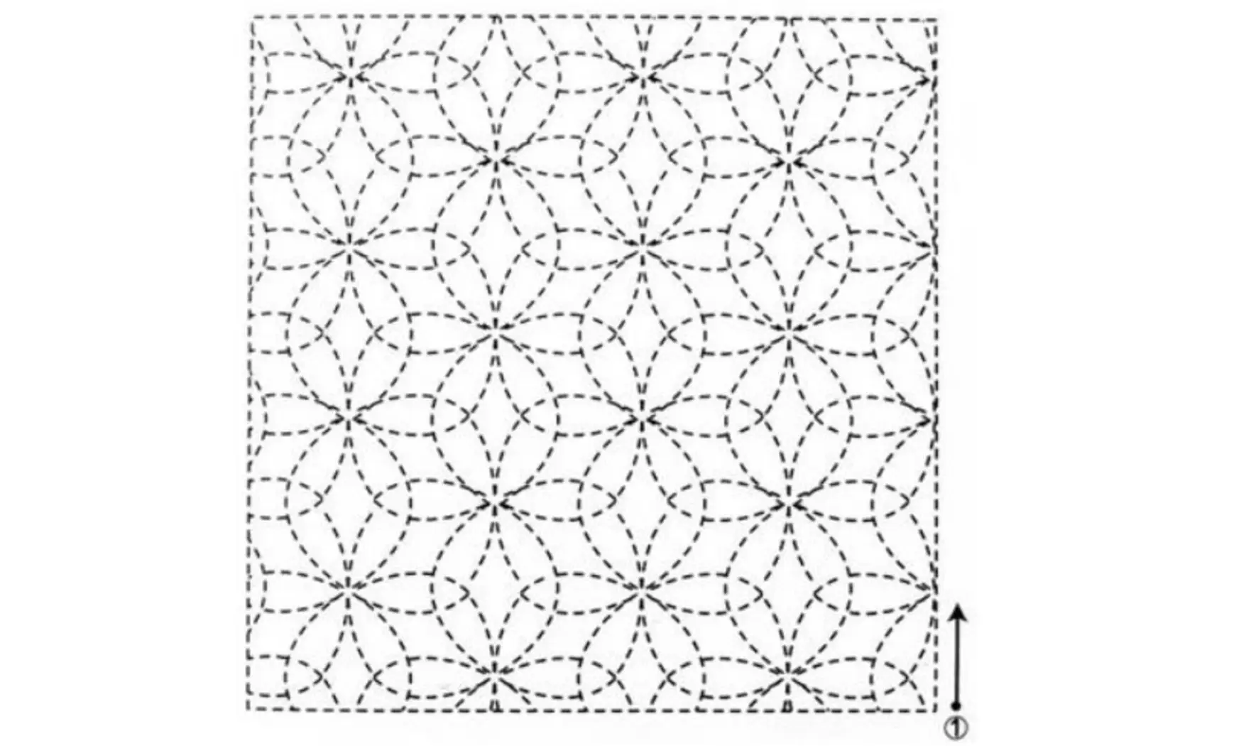 Coupon tissu Sashiko 33 x 66 cm