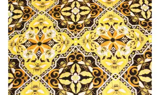 Tissu colonie d'abeilles noir