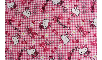 Tissu chats Hello
